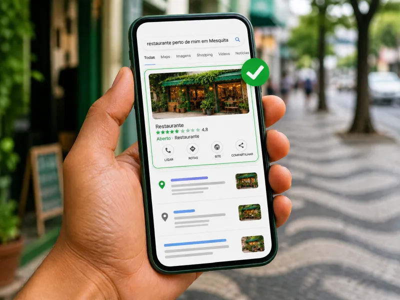 Busca no Google Maps por serviço local em Nilópolis