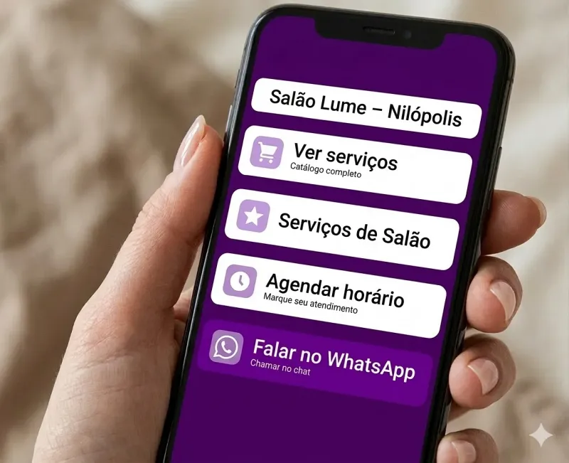 Link na bio organizado