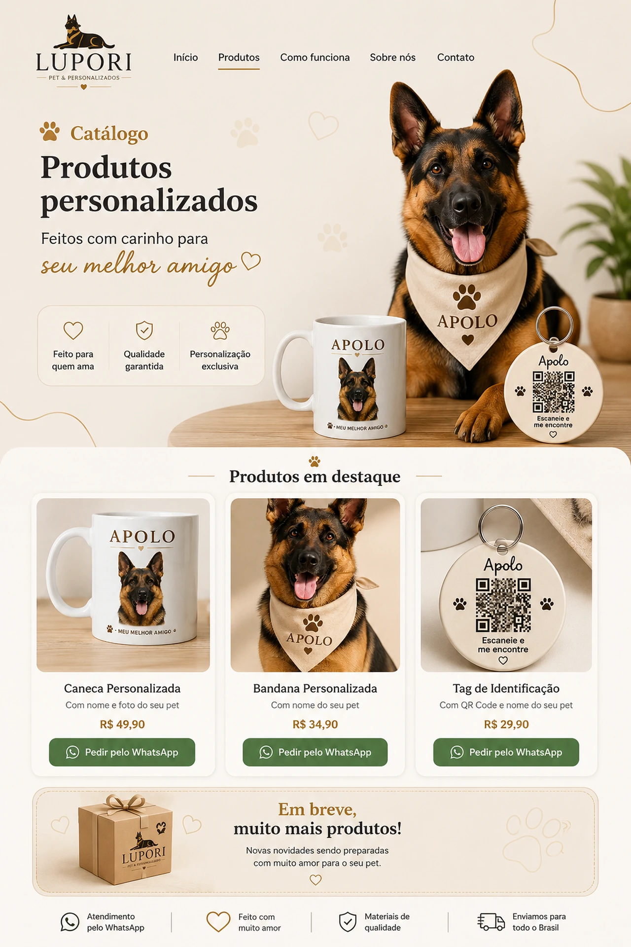 Catálogo de produtos