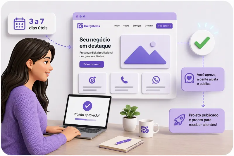 Você recebe e aprova o projeto pronto