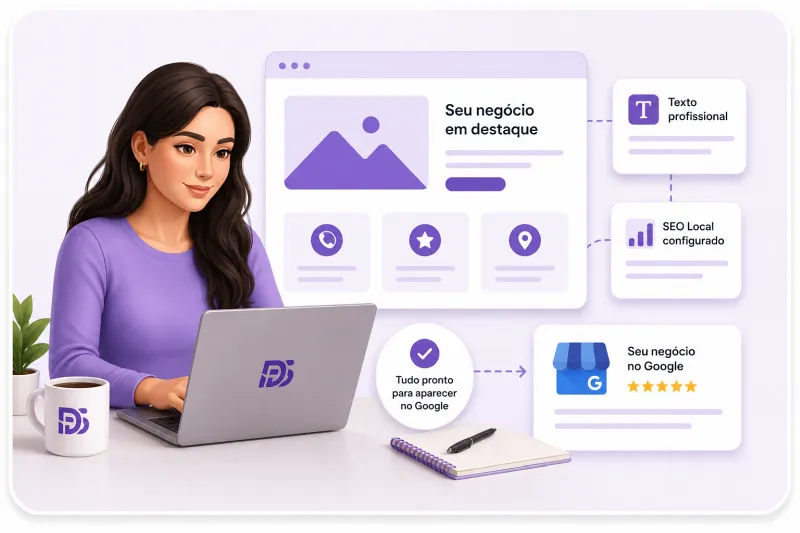 Eu cuido de tudo para organizar sua presença digital