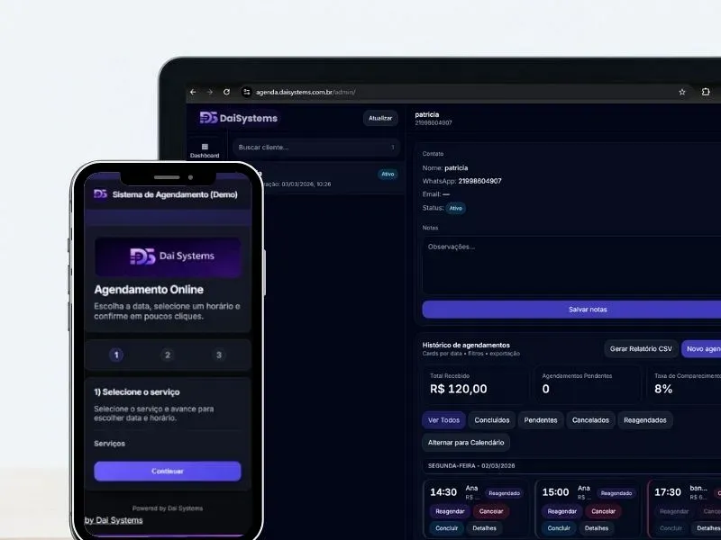 Sistema de agendamento online simples