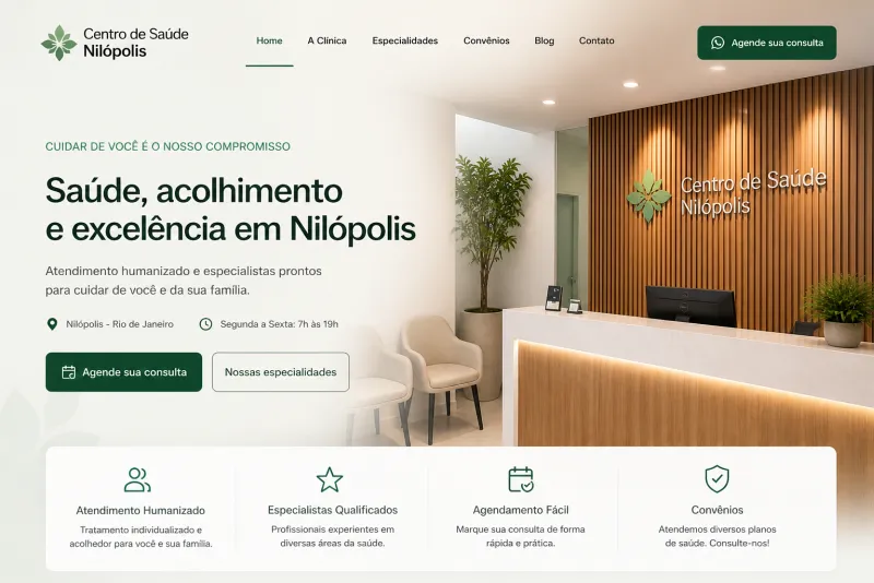 site para clínica e consultório em Nilópolis (imagem ilustrativa)