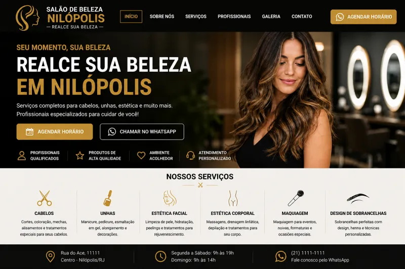site para salão de beleza em Nilópolis (imagem ilustrativa)