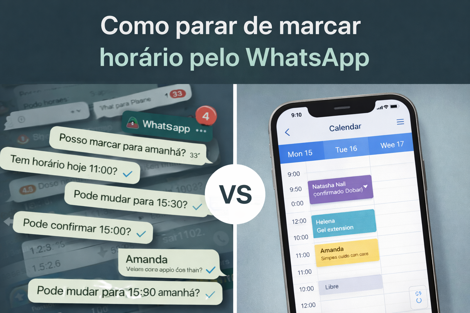 Como parar de marcar horário pelo WhatsApp